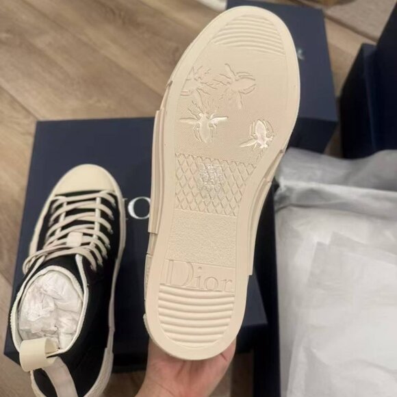 NIB Authentic DIOR - B23 high Dior x Cactus jack sneakers in black canvas - Picture 4 of 5